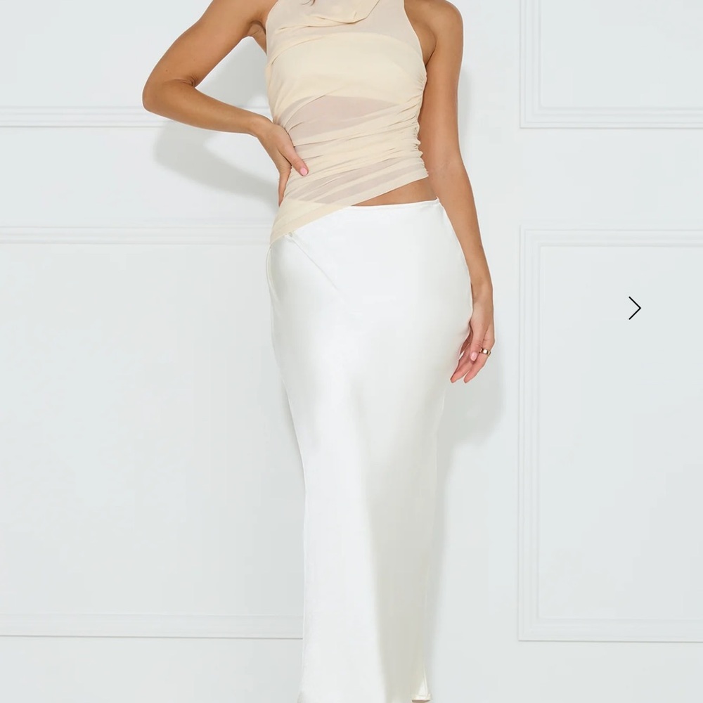 Hello Molly Cream Maxi Skirt